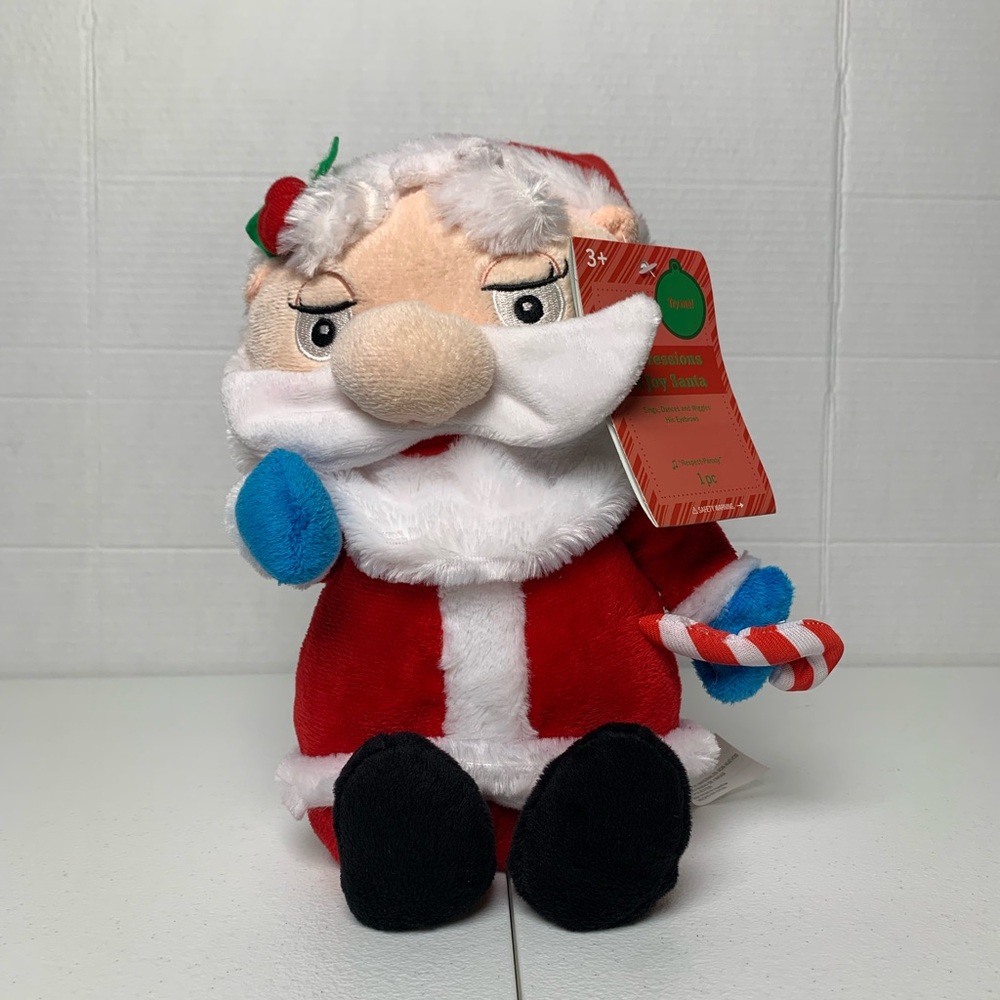 2014 Gemmy Animated Eyebrow Wiggling Respect Singing Dancing Christmas Santa